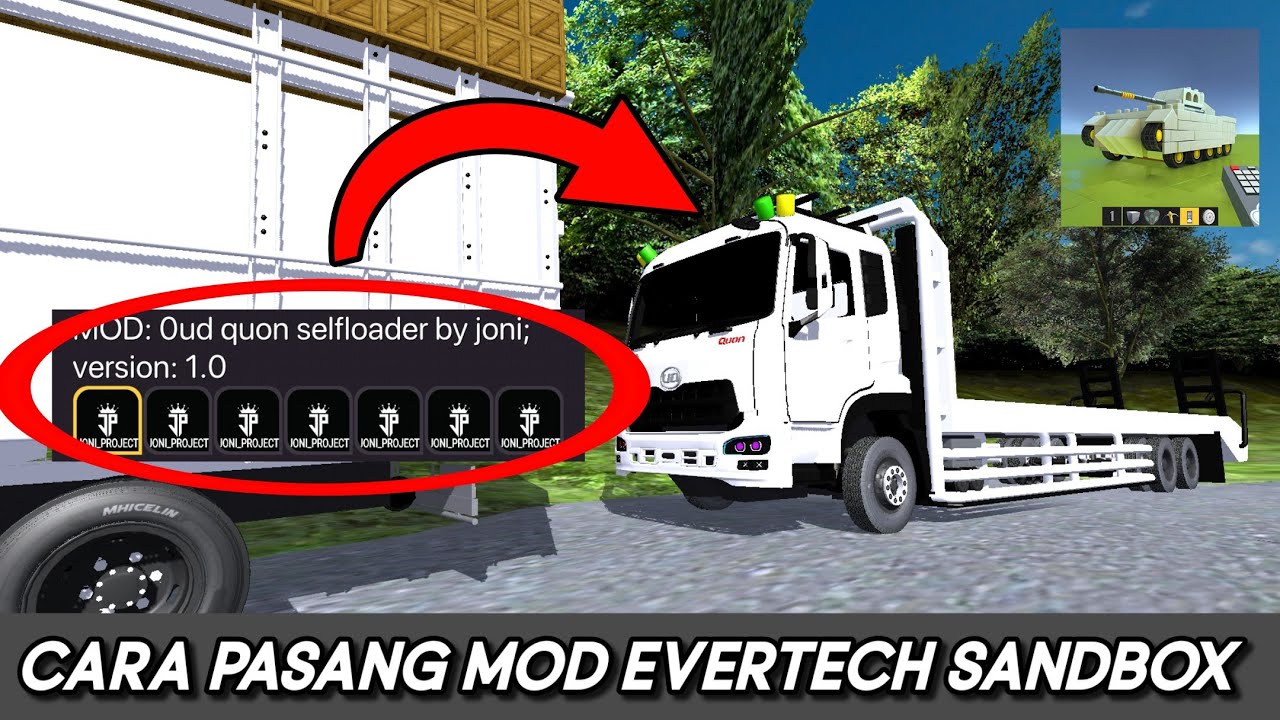CARA PASANG MOD DI EVERTECH SANDBOX!! 
