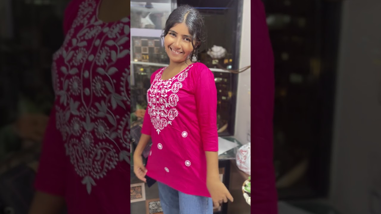 Pink Kurti Styling Ideas | Trendy Short Kurti Outfit 💕