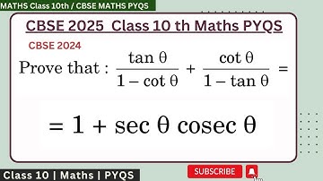 Prove that tanΘ /(1-cotΘ) + cotΘ /(1-tanΘ) =1 +secΘ cosecΘ| tan theta/1-cot theta + cot theta/1-ta