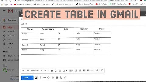 How To Create A Table In Gmail | How To Insert A Table In Gmail | Creating Table In Gmail