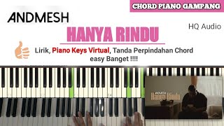 Tutorial Chord Piano Hanya Rindu - Andmesh (Mudah Dipahami Untuk Pemula) #ChordPianoGampang