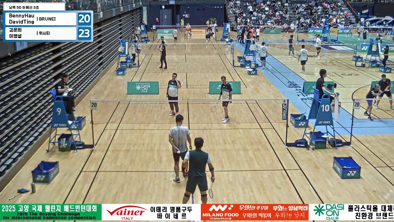 남복 50 B 예선 3조| (BRUNEI) Benny Hau /David Ting vs (위시티) 김운희/이병성[2025 Goyang Yonex International Badm