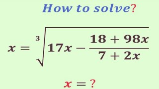 A Nice algebra math exponentials problem | Olympiad Question | radical rational problem | x=?