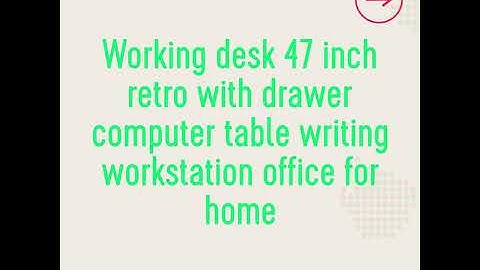 Working desk 47 inch retro with drawer computer table writing workstation office for home
