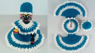 Very easy and beautiful winter dress for laddu gopal || How to crochet laddu gopal winter dress👗 ||
