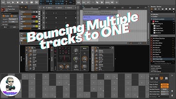 Bounce multiple tracks in to one in Bitwig 4.3