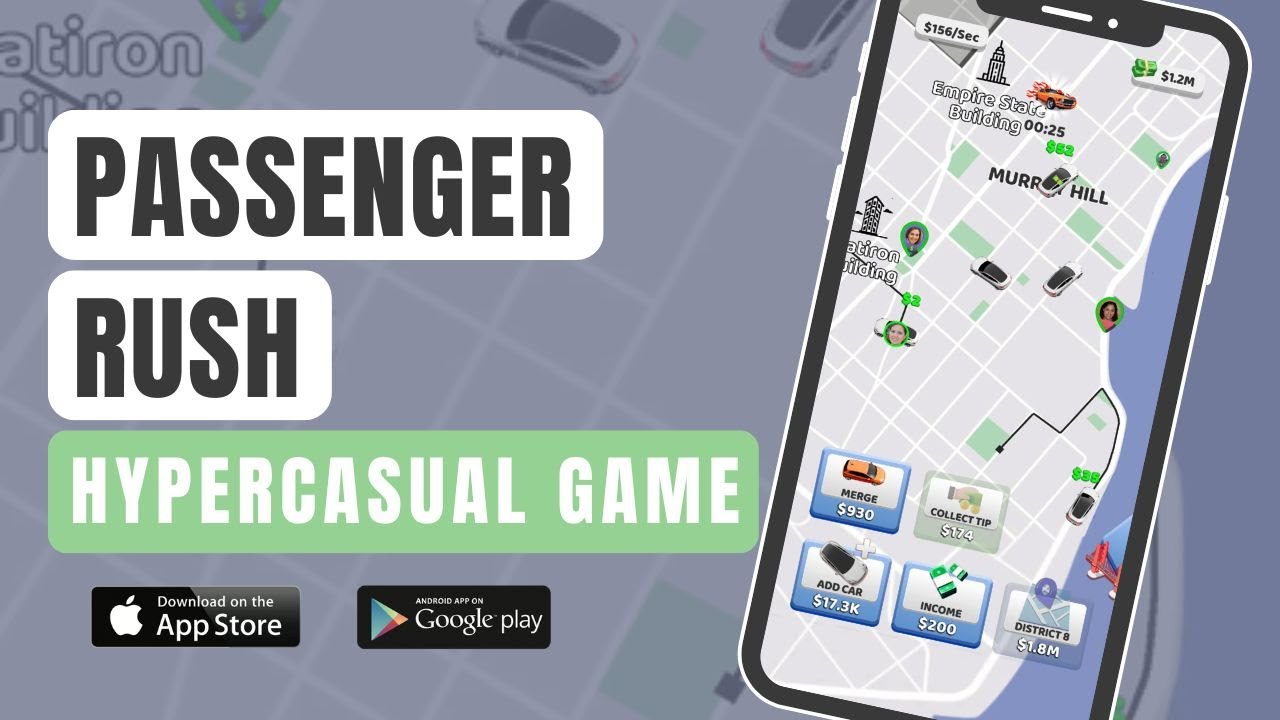 Passenger Rush 🚘🗺📌 Gameplay, Android, iOS, Mobile Games