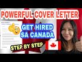 Best cover letter 2023 para mahire sa canada