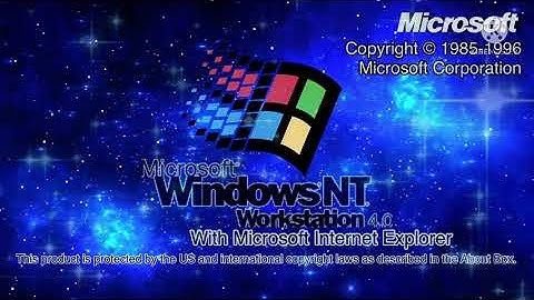 Windows NT 4.0 custom animated boot up screen