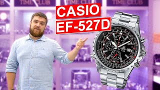 CASIO EF-527 Обзор часов с хронографом