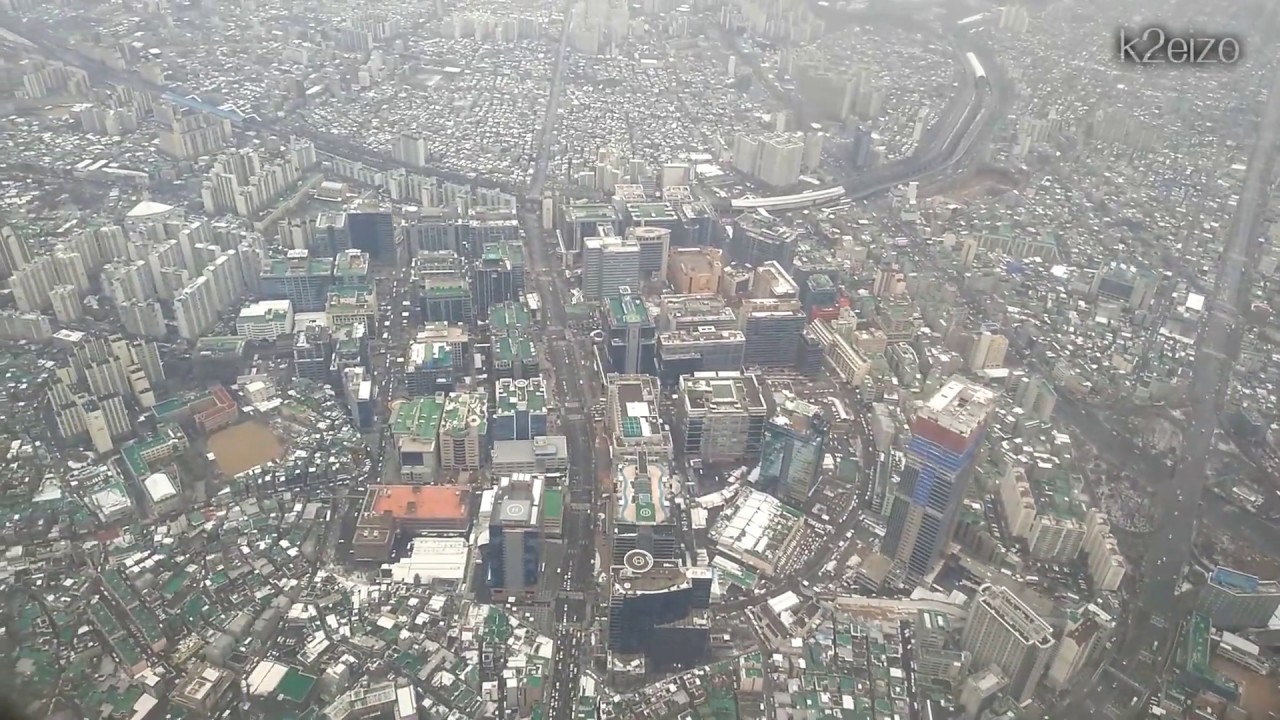 年2月15日 雪の 韓国ソウル上空 を飛行機から空撮 Over The Snow In Seoul South Korea Youtube
