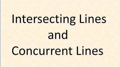 #Basic Concepts in Geometry | Interesting Lines | Concurrent Lines