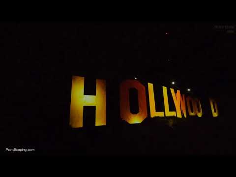 Hollywood Sign Trust and PaintScaping Present First-Ever Projection on The Hollywood Sign.