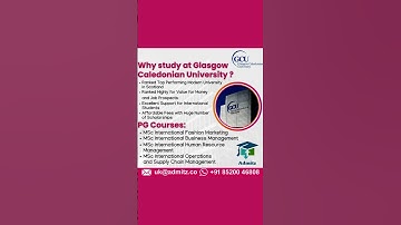 Study in the UK at Glasgow Caledonian University – Apply Now for 2025 Intake! #admitz
