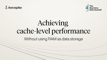 Achieving Cache-level Performance Without Using RAM as Data Storage | Real-time Data Summit 2024