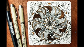 Zendala Live Drawing Tutorial 画画教学【禅绕画基础】马来西亚画家：牛牛画廊 Zentangle + Mandala Step by Step