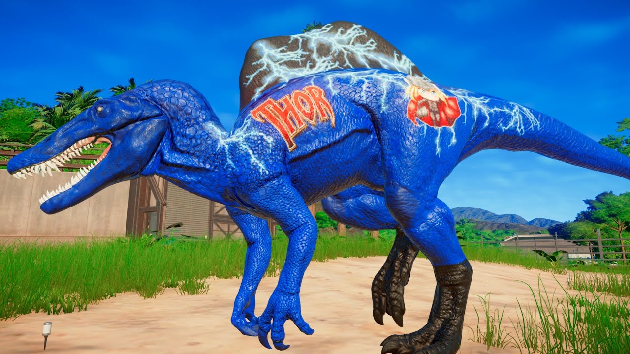 T-Rex Azul  Jurassic World Evolution 🌎 Jogo de Dinossauro 