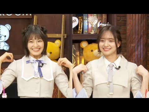 首を動かす金川紗耶と清宮レイ