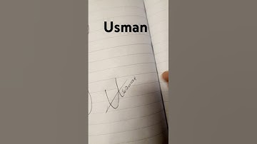 Usman name signature style #signature #handwriting