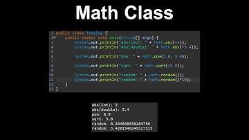 Math Class, Java - AP Computer Science A