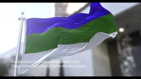 Komi flag with 3d effect blowing in the wind 3D Flag V2 long