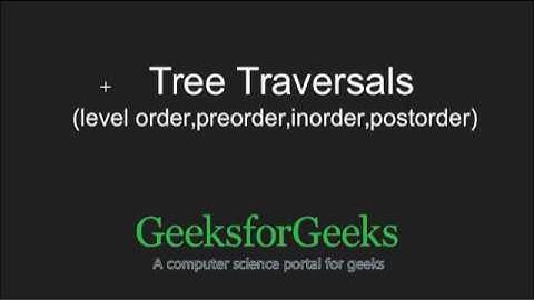 Tree Traversals | GeeksforGeeks