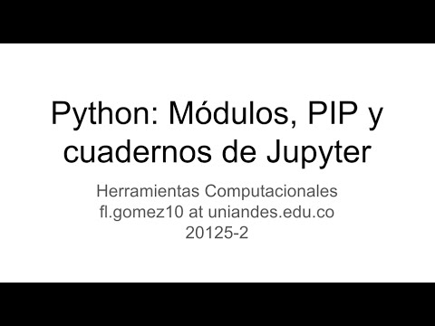 Python: Módulos, PIP y cuadernos de Jupyter - YouTube