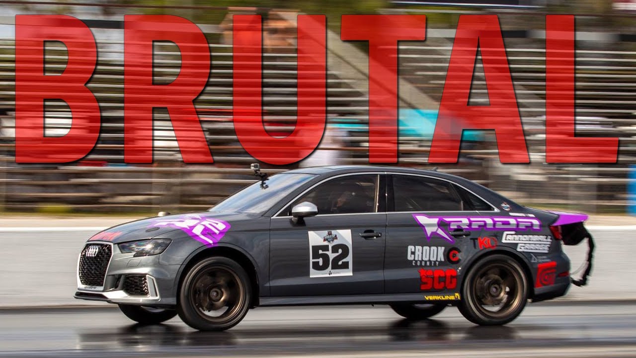 Brutal 8 SECOND AUDI RS3 @ DRAG RACE