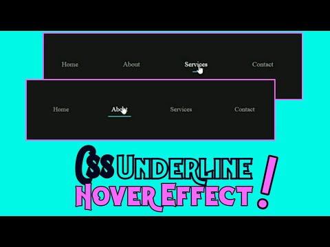 CSS menu Underline Hover animation with pure CSS | CSS Menu Hover effect.