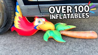 Crushing Crunchy and Soft Things by Car ASMR // Over 100 Inflatables Pop Compilation!!!