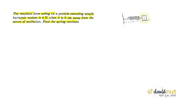 The resultant force acting on a particle executing simple harmonic motion is 4N whe
