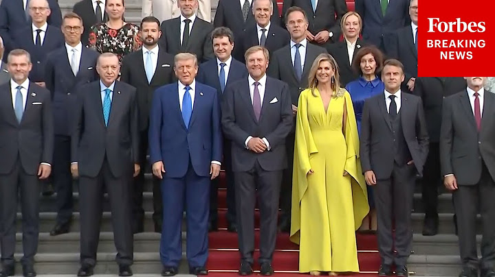 BREAKING NEWS: President Trump Participates In NATO Family Photo At Netherlands Royal Palace