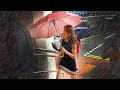 4K RAIN WALKING POURING MONSOON RAIN within the Red Light District in Geylang