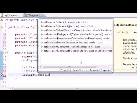 Java Programming Tutorial   72   Multiple Selection List