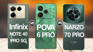 Infinix Note 40 Pro 5G Vs Tecno Pova 6 Pro Vs Realme Narzo 70 Pro 5G