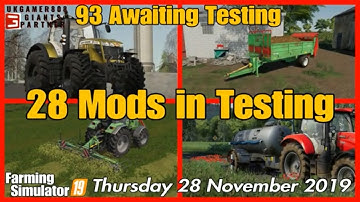 Mods in Testing list fs19 Mod hub Update New Mods fs19 #fs19modsreview