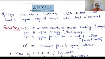 #stiffness#springs #machinedesign Introduction to Springs | Types of Springs| Design parameters|