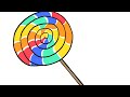 How to draw lollipop  lollipop candy drawing easy howto