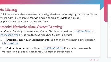 So heben Sie eine bestimmte Zelle im C#  ListView hervor