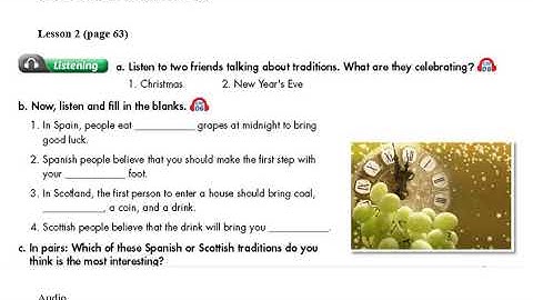 English 7 Unit 8 Festivals Around The World ILSW Listening Lesson 2 (63) and Lesson 3 (66)