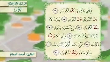 آية٢٣سورة الرحمن المكرر القارئ أحمد الدباغ