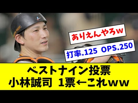 ベストナイン投票で小林誠司に票を入れた記者がいるという事実【2ch なんJ反応】