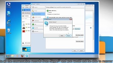 How to delete Skype® conversation history
