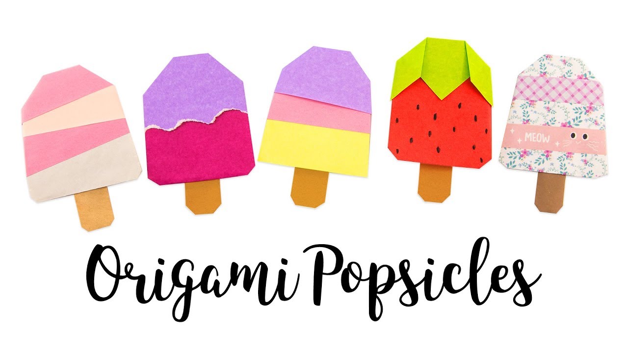 Origami Popsicle Tutorial Ice Lolly DIY Paper Kawaii YouTube