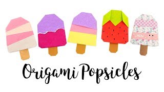 Origami Popsicle Tutorial - Ice Lolly - DIY - Paper Kawaii