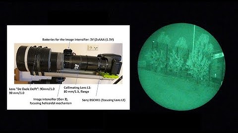 New version of a night vision spotter: gen 3 image intensifier tube (MX10160) + camera Sony DSC HX1.