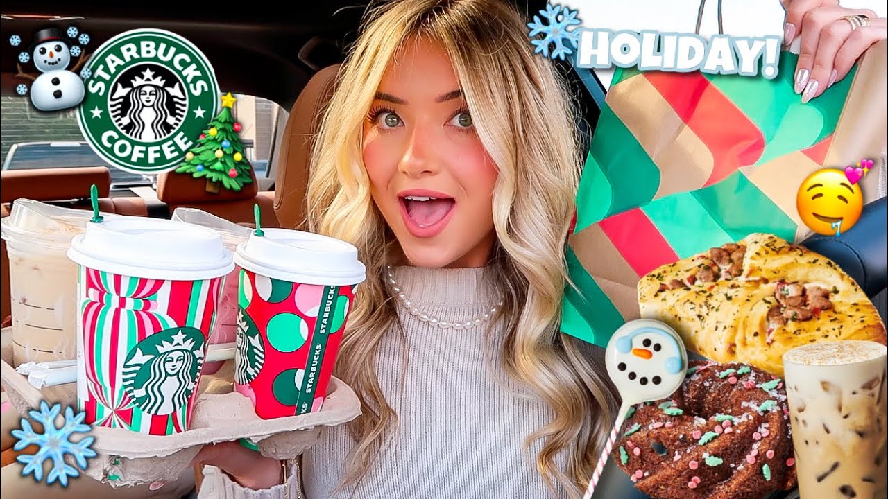 Trying Starbucks 2024 HOLIDAY Menu! (spoiler: they SLAYED)