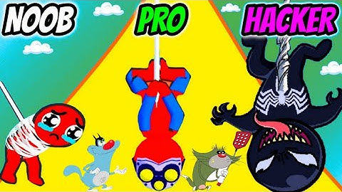 Noob vs Pro vs Hacker in webbi boy 3d||oggy and jack voice