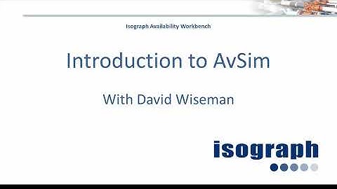 AvSim Getting Started - Availability Workbench Suite