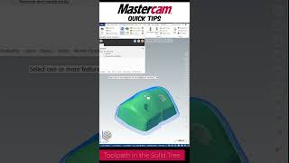 #Mastercam  Move a Toolpath in the Solid Tree to Avoid a Feature